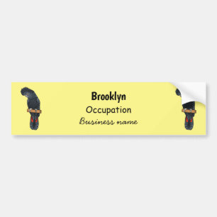 Red-tailed black cockatoo bird cartoon  bumper sticker