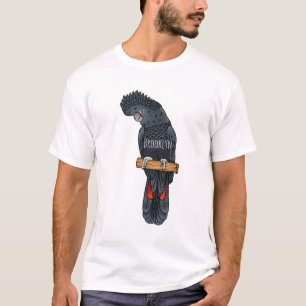 Red-tailed black cockatoo bird cartoon T-Shirt