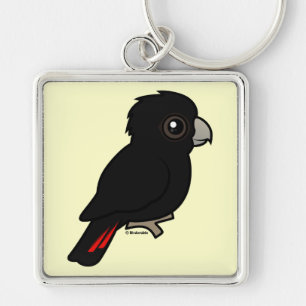 Red-tailed Black Cockatoo Key Ring