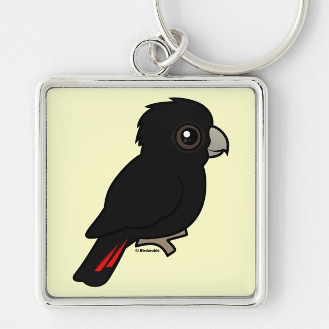 Red-tailed Black Cockatoo Key Ring (Front)