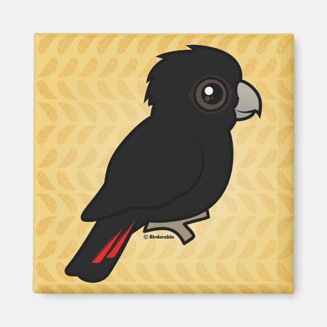 Red-tailed Black Cockatoo Magnet (Front)