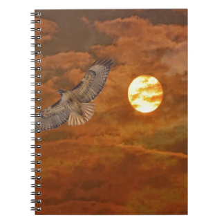 Red Tailed Hawk and Red Skies Notebook