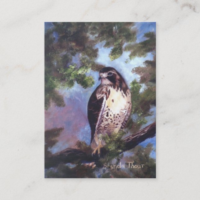 Red Tailed Hawk Art Card (Front)