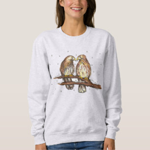 Red-Tailed Hawk Birds Snow Christmas Sweatshirt