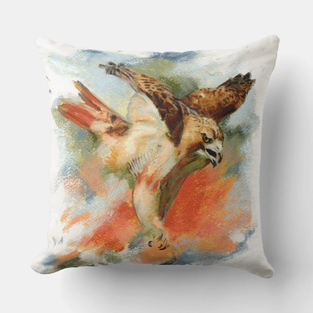 Red Tailed Hawk Cushion (Front)