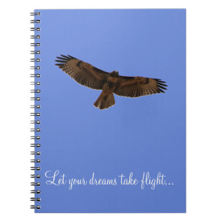 Red Tailed Hawk Dream Journal Blue Background