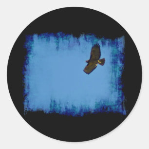 Red Tailed Hawk in Flight Classic Round Sticker