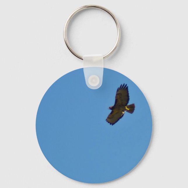 Red Tailed Hawk in Flight Key Ring (Front)