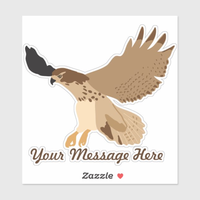 Red-Tailed Hawk in Flight Personalised (Sheet)