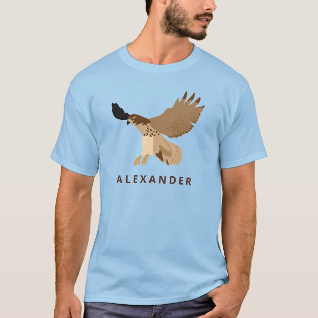 Red-Tailed Hawk in Flight Personalised T-Shirt (Front)
