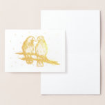 Red Tailed Hawk Lovebird Birds in Snow Christmas Foil Card<br><div class="desc">Greeting card features an original marker illustration of a pair of red-tailed hawk lovebirds in the snow, sitting on a branch. Perfect for the holiday season! Don't see what you're looking for? Need help with customisation? Click "rebeccaheartsny" (upper right corner) then "contact this designer" to have something created just for...</div>
