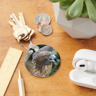 Red-tailed Hawk Raptor Photo Key Ring