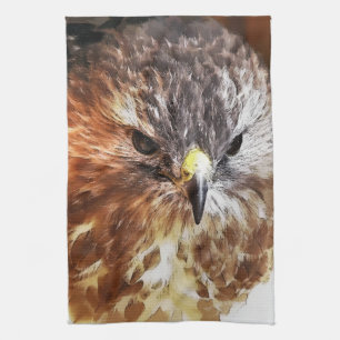 RED TAILED HAWK TEA TOWEL