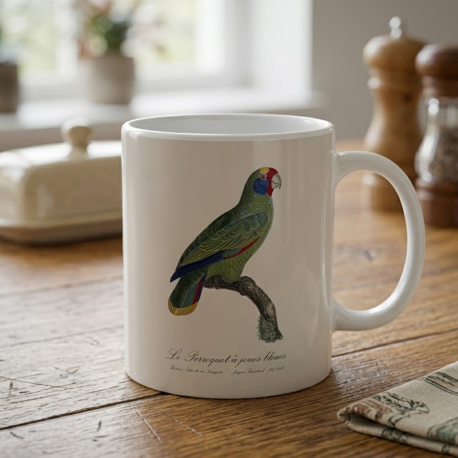 Red-Tailed Parrot Amazon, Amazona Brasiliensis Coffee Mug (Red-Tailed Parrot Amazon, Amazona Brasiliensis. Coffee Mug)