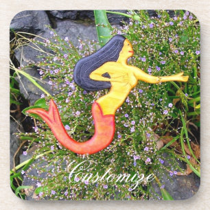 Red-tailed sirena mermaid coaster