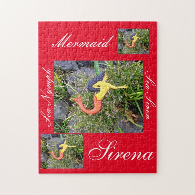red-tailed sirena mermaid jigsaw puzzle (Vertical)
