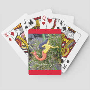 red-tailed sirena mermaid playing cards