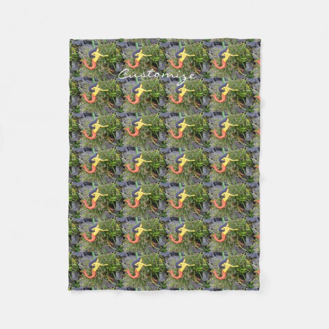 red-tailed sirena mermaids fleece blanket (Front)