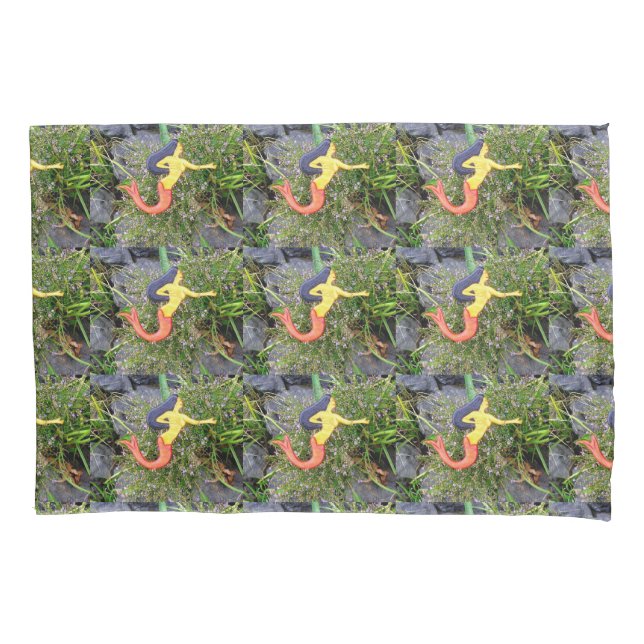 red-tailed sirenas mermaid pattern pillowcase (Front)