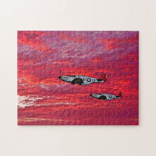 "Red Tails in the Sunset" Puzzle (Horizontal)