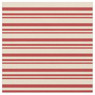 Red & Tan Coloured Lines Pattern Fabric