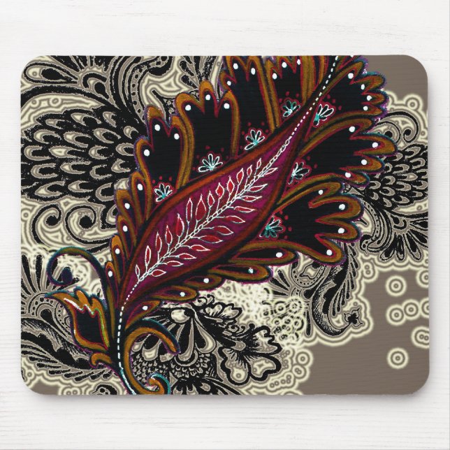 Red Tapestry Mouse Mat (Front)