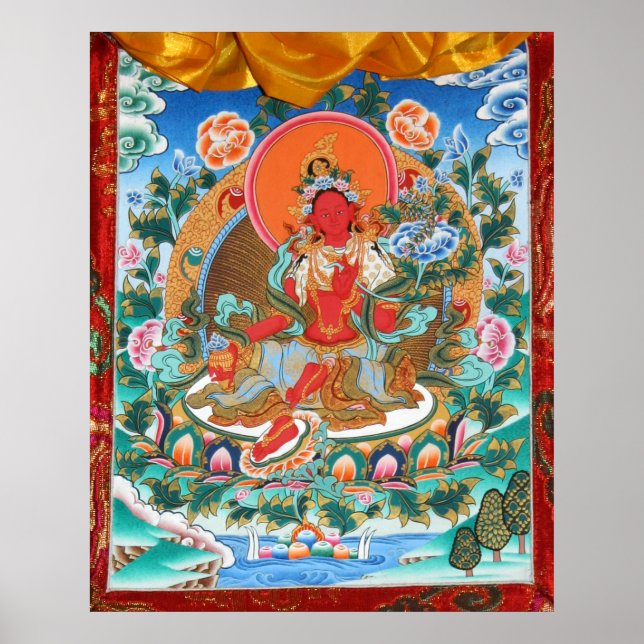 Red Tara Tibetan Goddess Poster (Front)