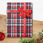 Red Tartan Check Plaid Patterned Stylish Christmas Wrapping Paper<br><div class="desc">Add a flourish of elegant charm to your festive gifts with this plaid patterned gift wrap. Inspired by traditional Scottish tartan patterns,  the wrapping paper has a classic and timeless look.</div>