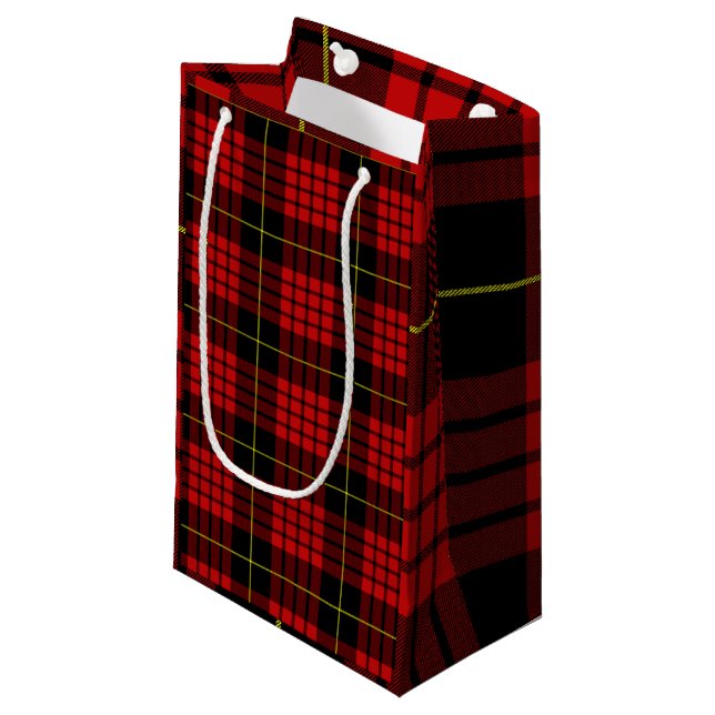 Red Tartan Gift Bag (Front Angled)