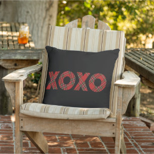 Red Tartan Holiday Pattern Cushion