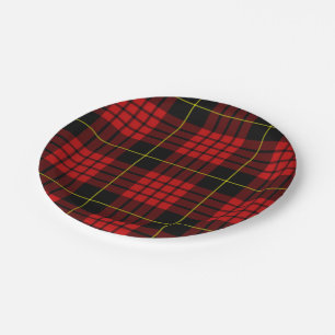Red Tartan Paper Plates