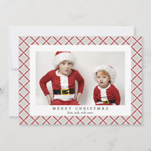 Red Tartan Photo Card for the Christmas Holidays
