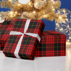 Red Tartan Plaid Christmas Wrapping Paper