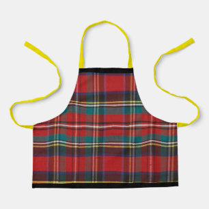 Red Tartan Plaid Stripe Children Apron