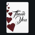 Red Tartan Thank You card<br><div class="desc">Thank all the people who helped to make your wedding extra special with this Thank You card,  designed to coordinate beautifully with the Red Tartan collection of wedding stationery.</div>