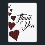 Red Tartan Thank You card<br><div class="desc">Thank all the people who helped to make your wedding extra special with this Thank You card,  designed to coordinate beautifully with the Red Tartan collection of wedding stationery.</div>