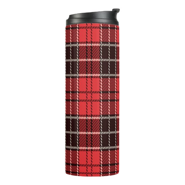  Red Tartan   Thermal Tumbler (Rotated Left)