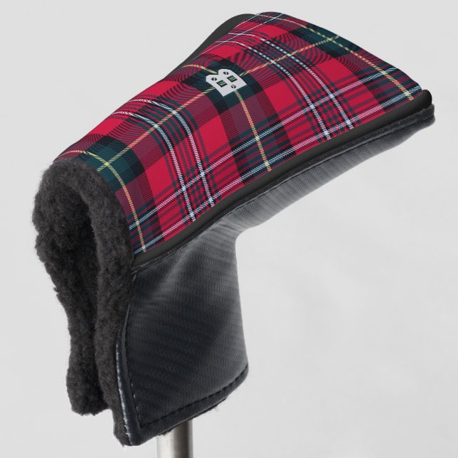 Red Tartan w/out Initial(s) Golf Head Cover (3/4 Front)