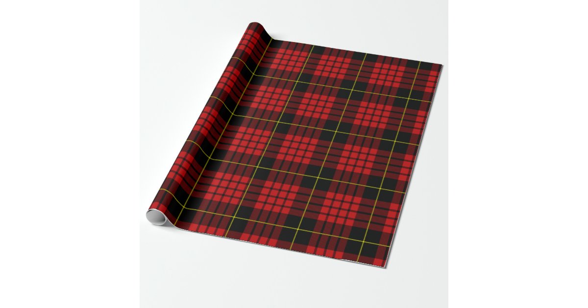Red Tartan Wrapping Paper Zazzle