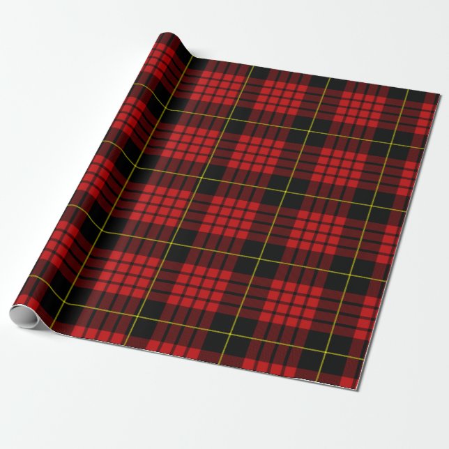 Red Tartan Wrapping Paper (Unrolled)