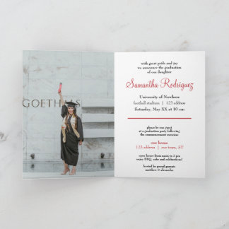 Red Tassel Graduation Announcement