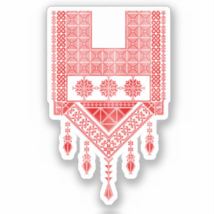 Red Tatreez Cross Stitch Traditional Embroidery