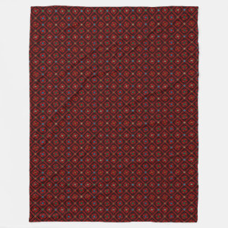 Red Tatreez Pattern Fleece Blanket