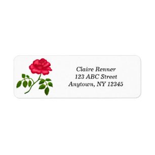 Red Tea Rose Labels