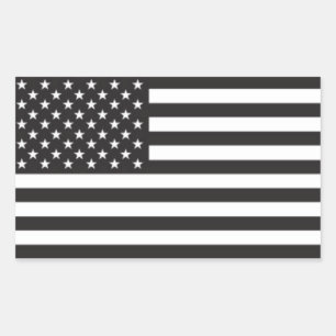 Red Team Black & White American Flag Sticker