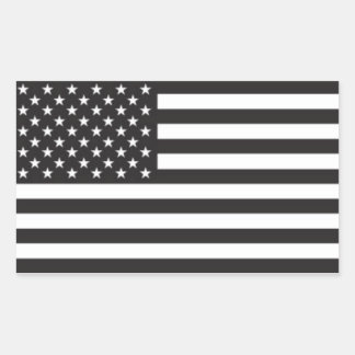 Red Team Black & White American Flag Sticker