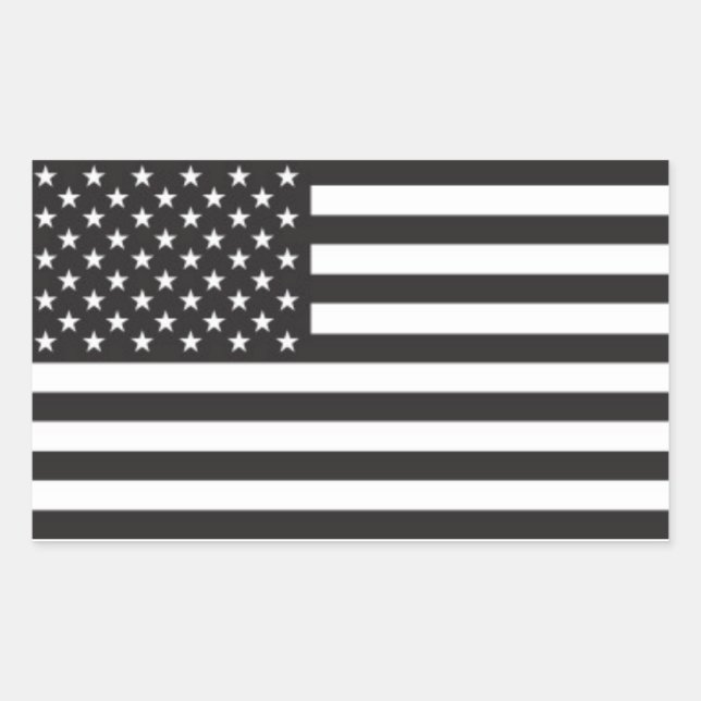 Red Team Black & White American Flag Sticker (Front)