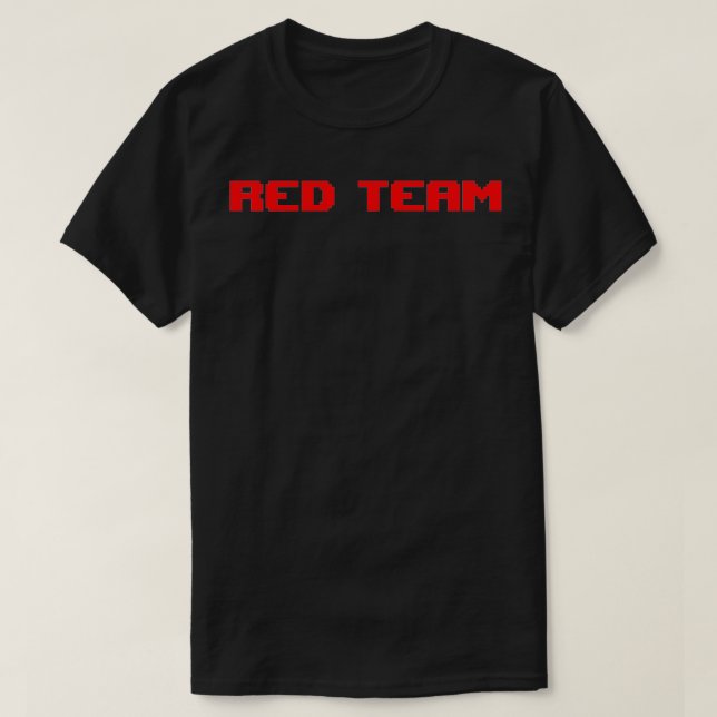 Red Team Cyber Security Raglan Baseball  T-Shirt (Design Front)