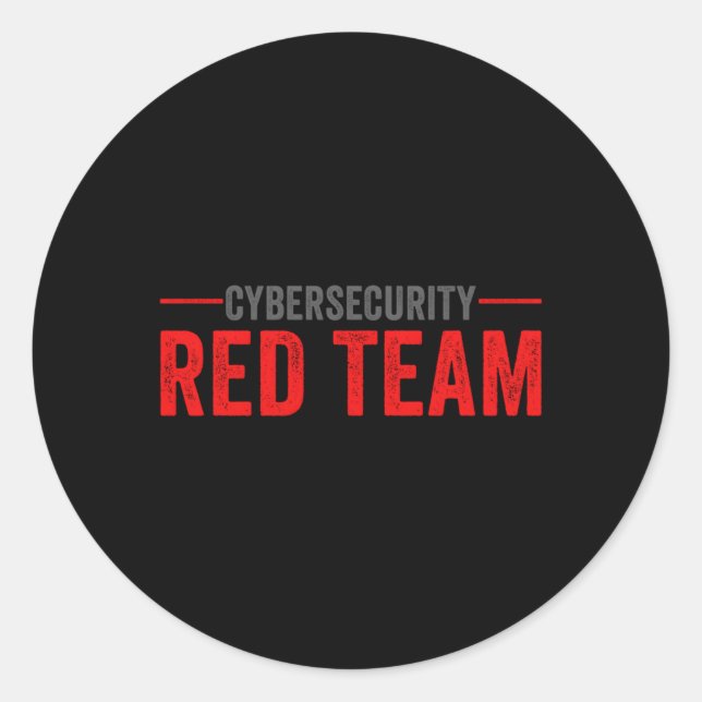 Red Team Cybersecurity It Security Expert Classic Round Sticker (Front)