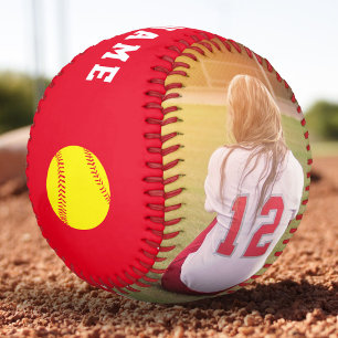 Red Team Name & Player Name Number Photo Softball